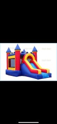 middle204 1768512566 Bounce House With Middle Slide Combo